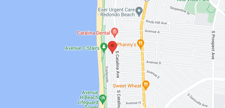 map of 106 Avenue C Redondo Beach, CA 90277